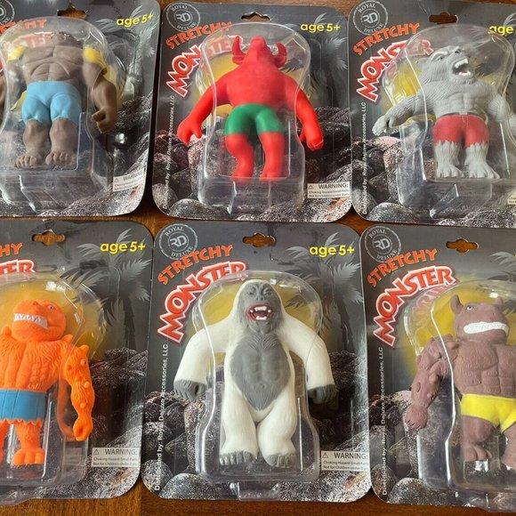 6 SEALED COMPLETE SET Stretchy Monster Stretchable Figures Stretch Armstrong New - Picture 1 of 9